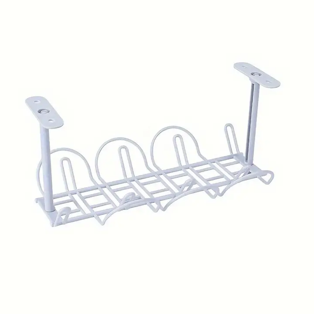 Cable management tray for under the desk