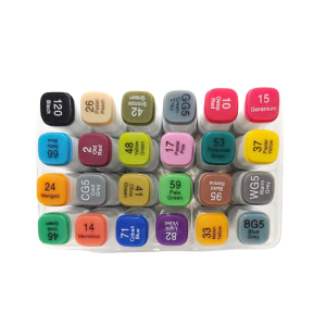 Foska 24-Color Twin-Tip Alcohol Markers