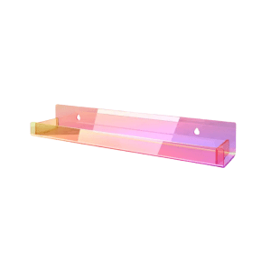 Iridescent Acrylic Floating Shelf